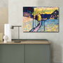 Wallity Paisaje invernal de Kandinsky - Lienzo decorativo 70 x 100 cm
